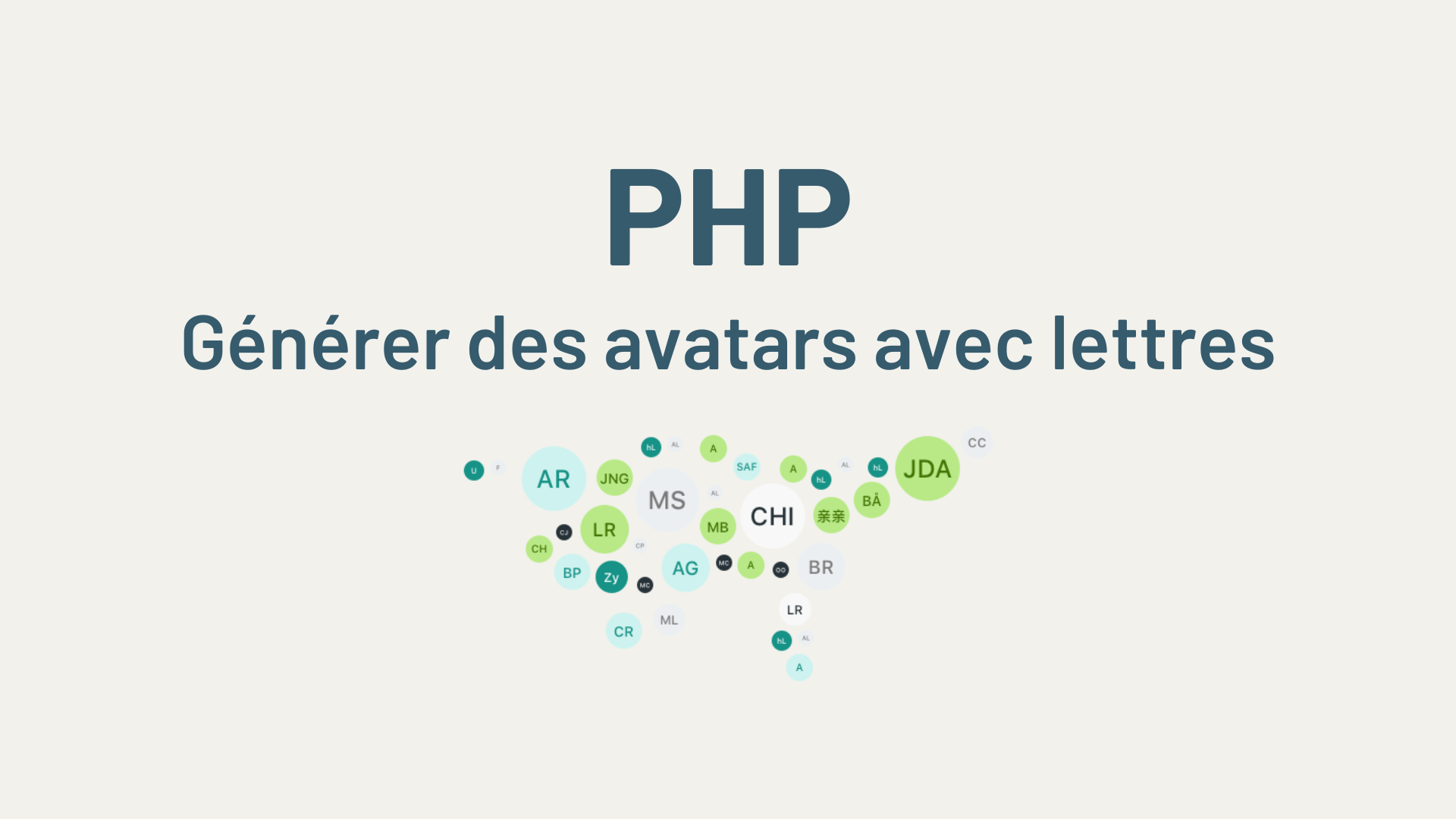 PHP : générer des avatars à partir des intiales de vos utilisateurs